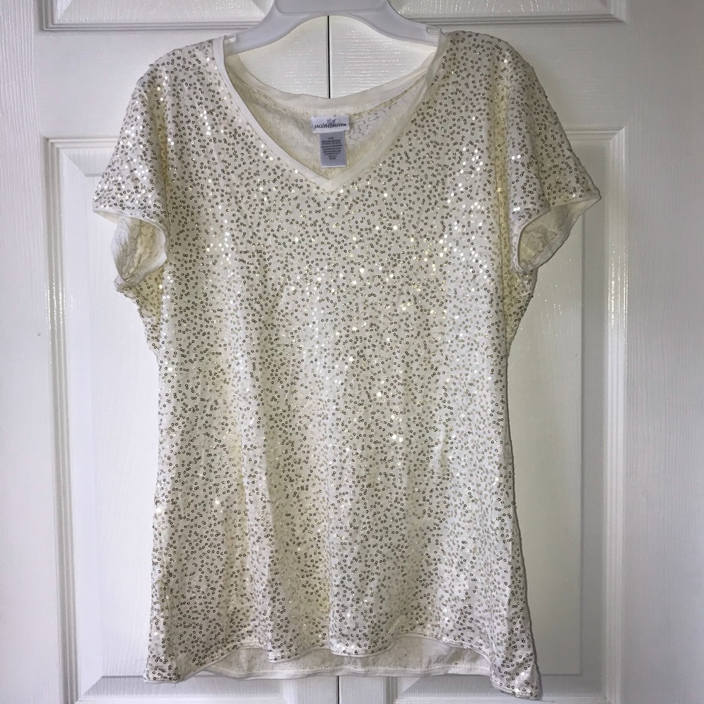 Jaclyn Smith sequence shirt
